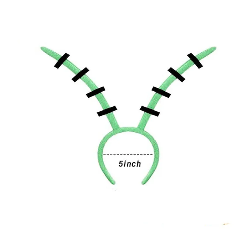 Męskie Damskie Duże Oczy Zielony Kapelusz i Opaska z Antenami na Halloween Kostium Imprezowy Ocean Morze Plankton Anime Cosplay Przebranie Akcesorium