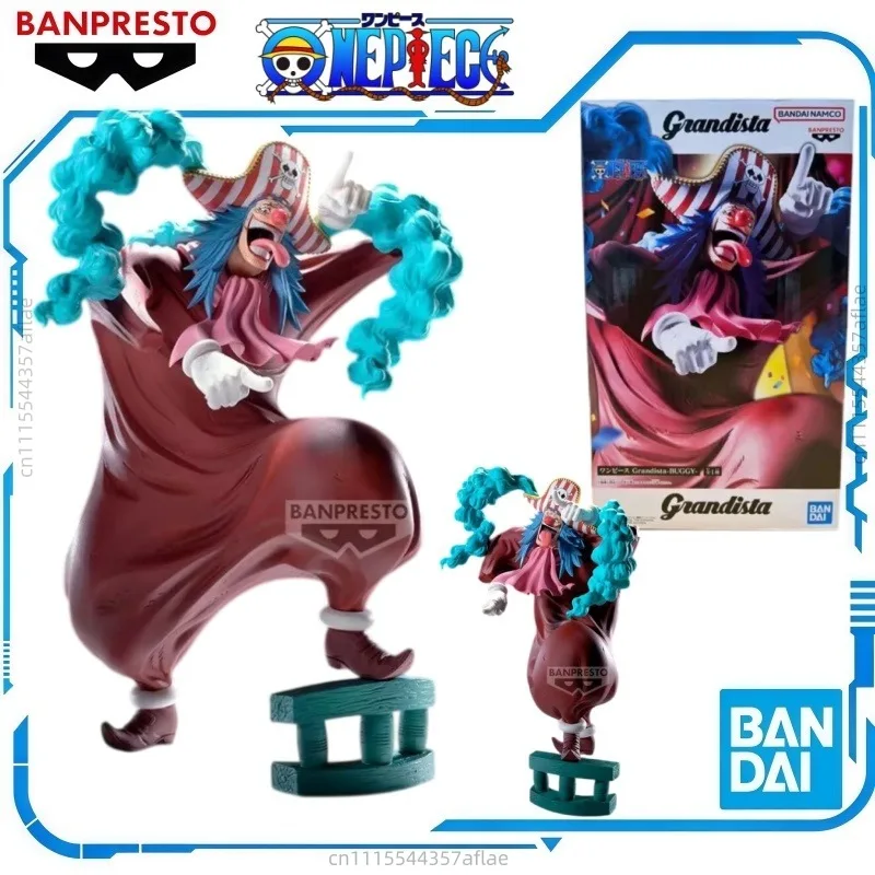In Stock 100%Original BANDAI BANPRESTO ONE PIECE -Grandista- Buggy Four Emperors PVC Anime Action Figures Model Collection Toy