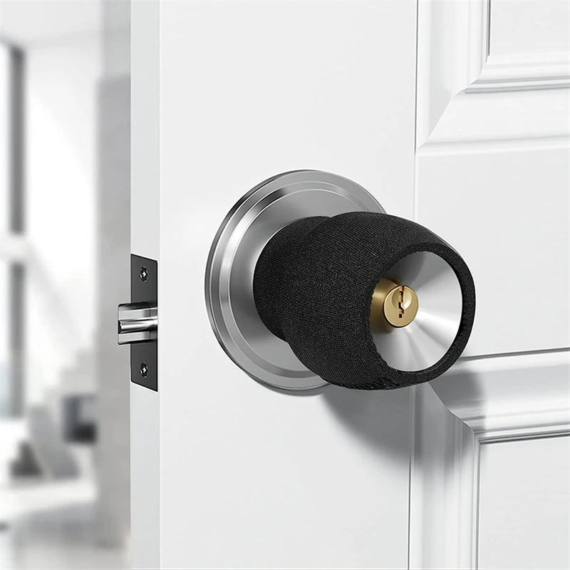 Door Knob Cover Round Handle Cover Anti-collision Waterproof Anti-slip Elastic Anti-Static Lightweight Door Grip Protector Cover