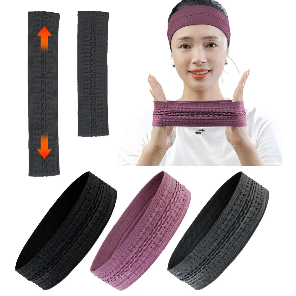 Sports Headband Workout Sweatband Elastic Moisture Wicking Headband Non Slip Sweat Absorption Headband for Running Cycling