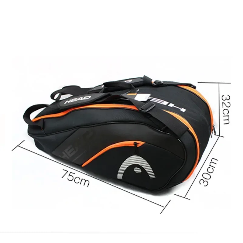 Raquetes de tênis para homens e mulheres, Hard Shell Sports Bag, Grande Capacidade, 9 Mochila para Raquetes de Badminton Padel, 6 PCs