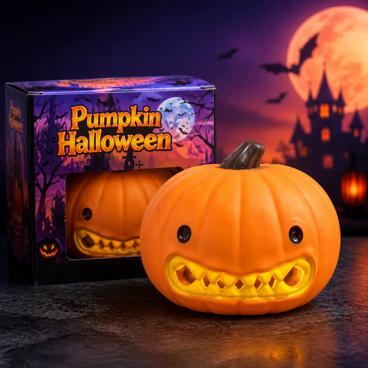 2026 Generic Halloween Pumpkin Squishy Stress Toy Slow Rebound Squeeze Decompression Toy Creative Party Gift For Adults