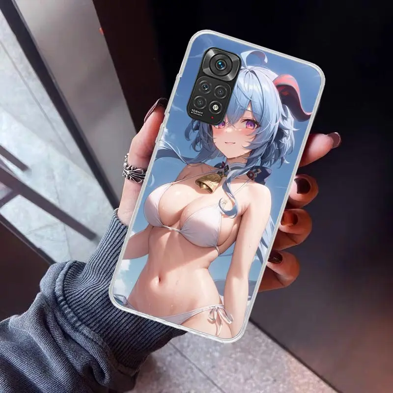 Genshin Impact Hentai Sexy Meisje Telefoonhoesje Voor Xiaomi Redmi Note 12S 12 11S 11 10S 10 Cover 11e 11T Pro Plus 9 9S 9T 8 8T 7 Prin