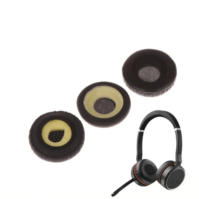 Coussinets d'oreille professionnels en cuir protéiné, 2 pièces/ensemble, pour Jabra Evolve 20 20se 30 30II 40 65 65 + oreillettes de remplacement