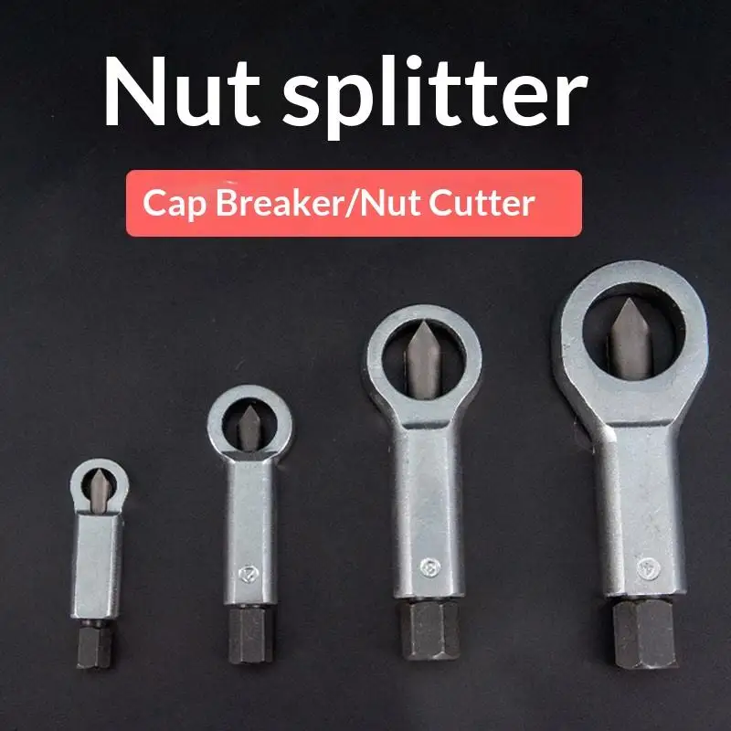 Nut Screw Splitter Set Remover Tools,Rusted Nut Breaker,Carbon Steel Nut Remover Extractor,Manual Pressure Nut Cracker Splitter