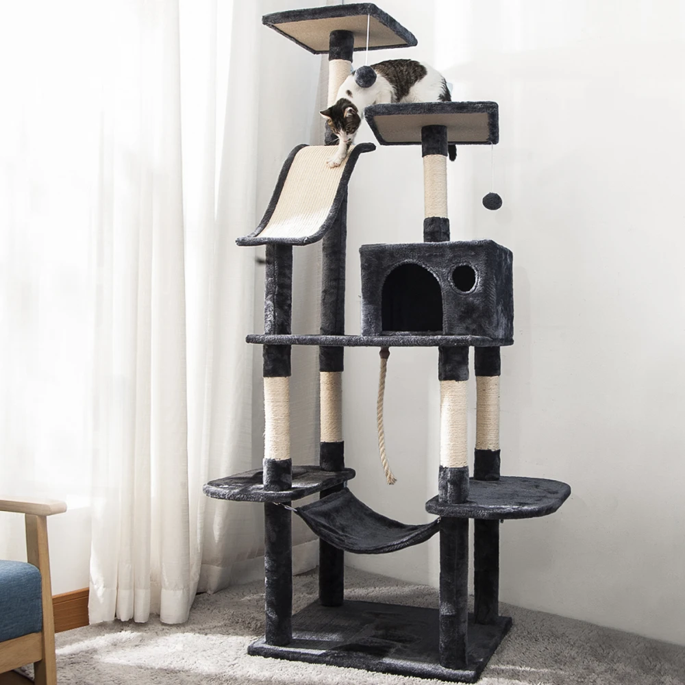 Cat Kitten Tree Cat Climbing Scratching Post Cat Scratcher Activity Centre 170cm