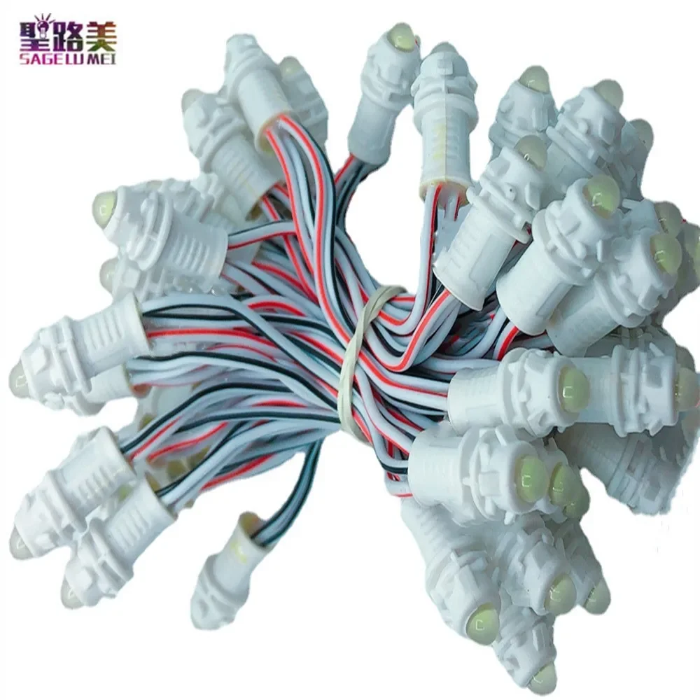 50pcs/ lot 10cm F9MM Single Color Led Pixel Modules DC12V IP67 Waterproof Point Lights For Led Display Advertisement Free Ship