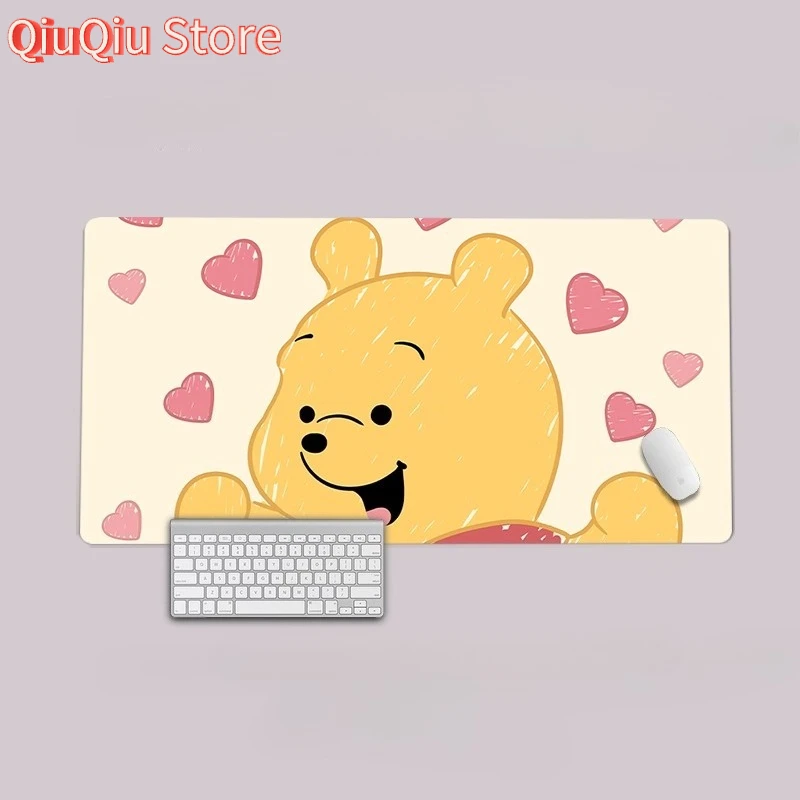 

Children's Cartoon Print Winnie The Pooh Girl Large PU Leather Mouse Pad Laptop Keyboard Pad Desk Dormitory High Value Table Mat