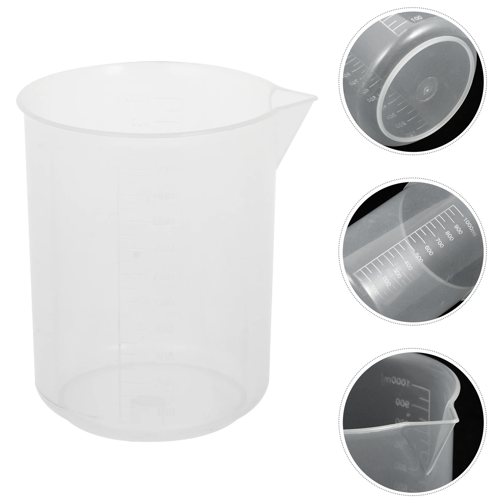 

3Pcs Transparent Plastic Measuring Cups Graduated Clear Measure Cup for Kitchen Liquid Measuring Laboratory Baking