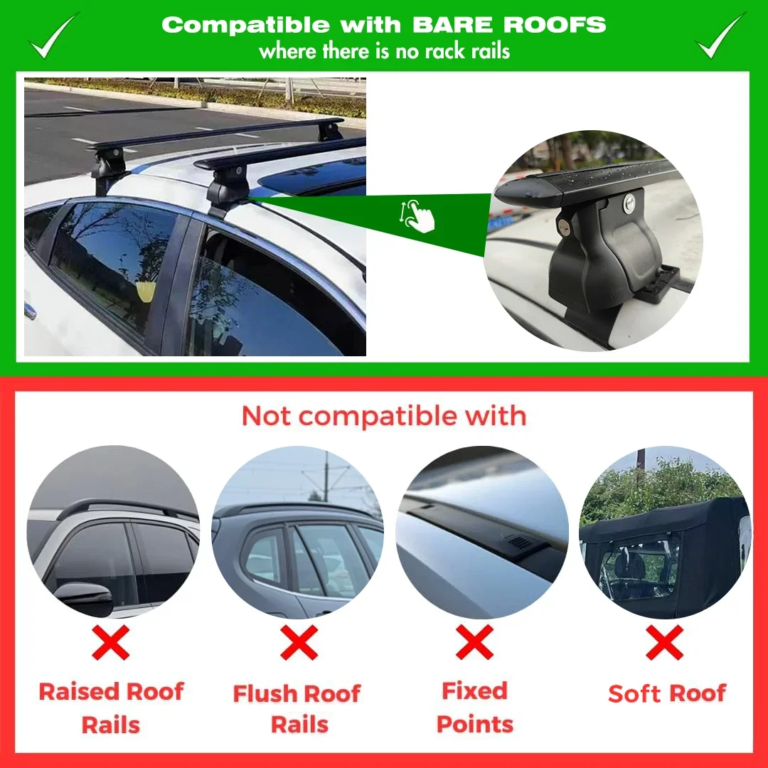 2PCS Aluminum Pickup Crossbar Fit for Mitsubishi Triton L200 2024 2025 Bare Roof Cross Bar Luggage Cargo Carrier Lockable