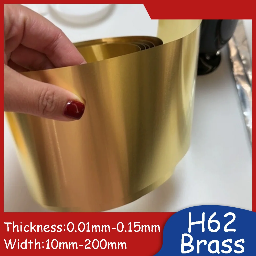 

Brass Strip Thermal Conductive Metal Strips 0.01mm-0.15mm Thickness Ultra-thin DIY Electronics Supplies