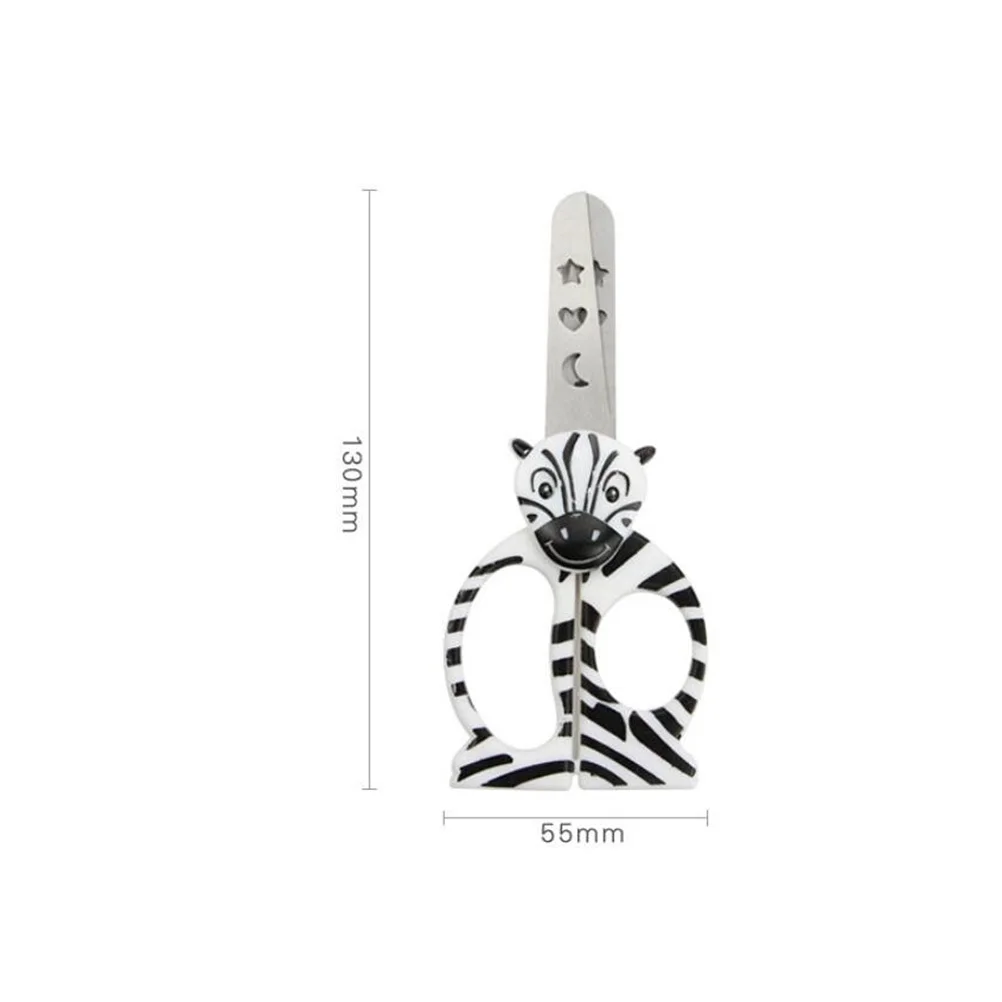 

3Pcs Small Safe Edged Scissors Cartoon Animal Zebra Tiger Lion Perfect Classroom Scrapbooking Greeting Cards Making
