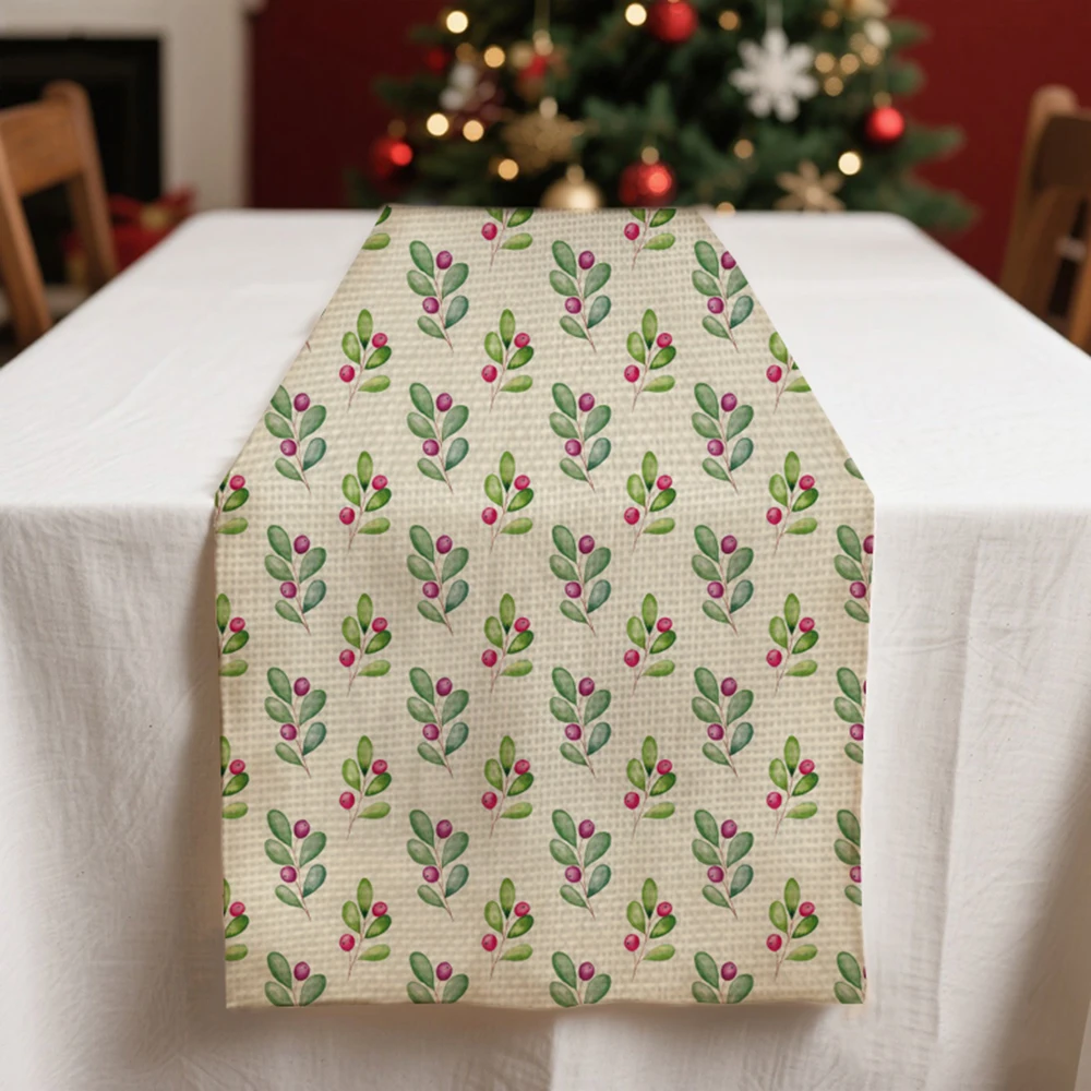 

Christmas table runners winter Table decoration and accessories for Festival home decor party floral pattern tablecloth