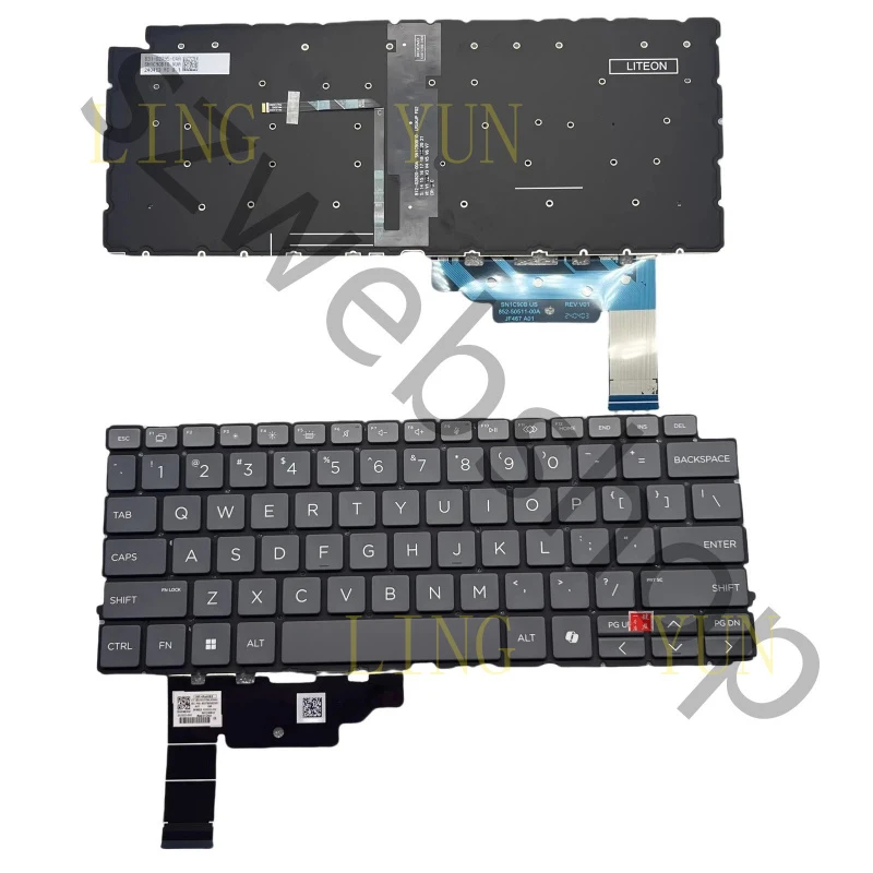 

Новая клавиатура для ноутбука HP EliteBook 1040 G11 2-в-1, английская раскладка (США), с подсветкой, серая