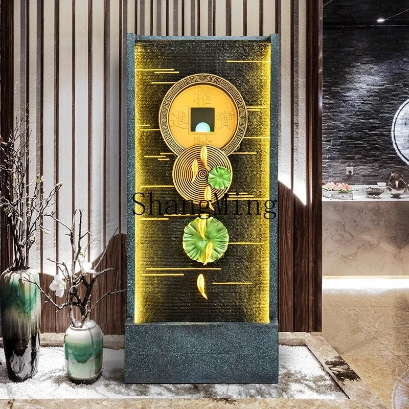 

SM water curtain wall running water screen landscape decoration living room layout outdoor lucky ornament