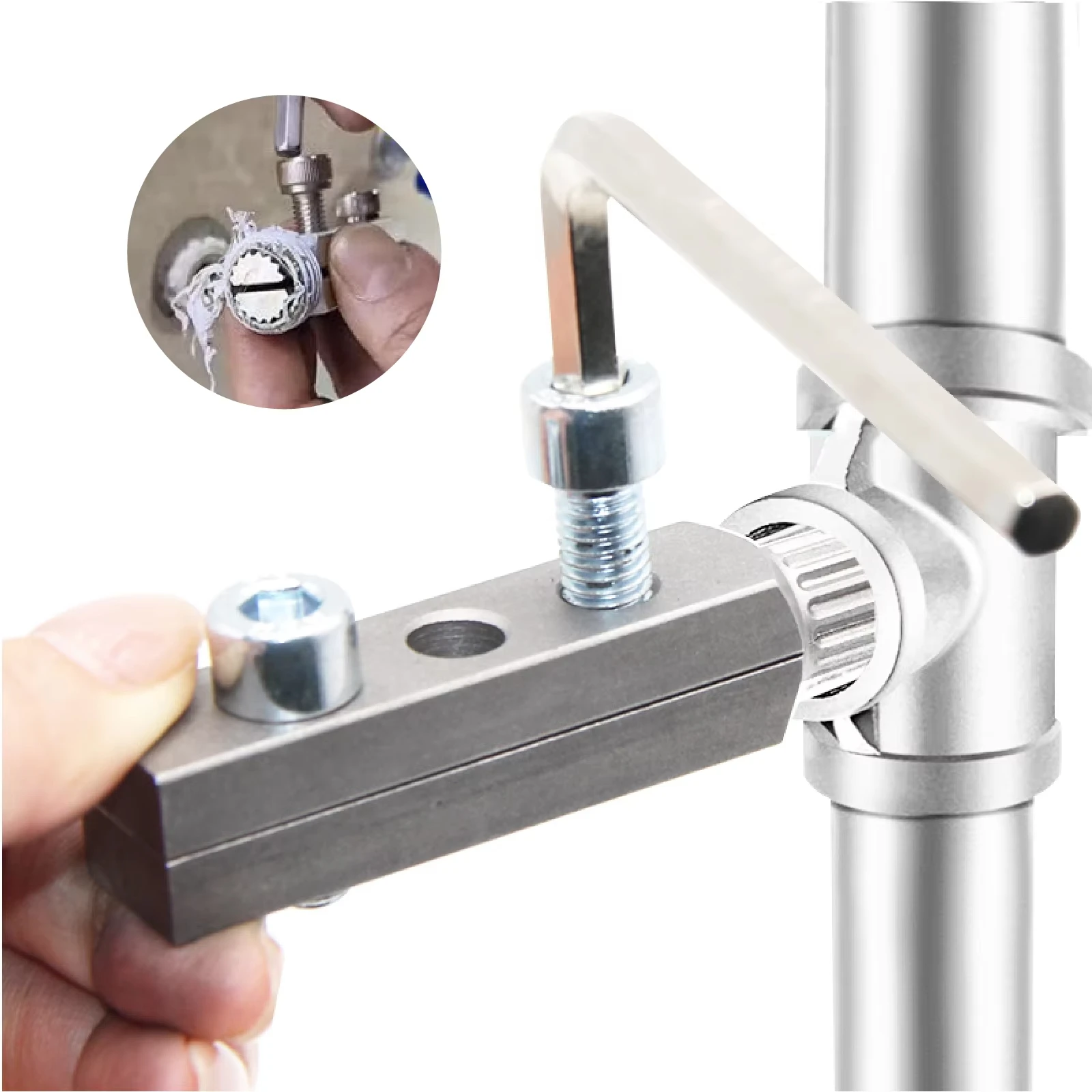 

4/6 Point Faucet Angle Valve Wire Extractor Water Pipe Breakage Tool Set - Broken Wire Slide Tooth End Removal Accessory