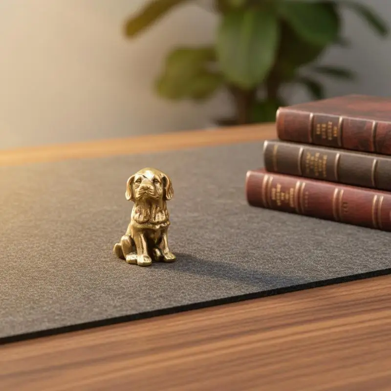 Antikes Kupferornament, reichlichmachender Messinghund, personalisiertes Retro-Sternzeichen-Hund-Ornament, Teetier, Tischdekoration – Detail 16
