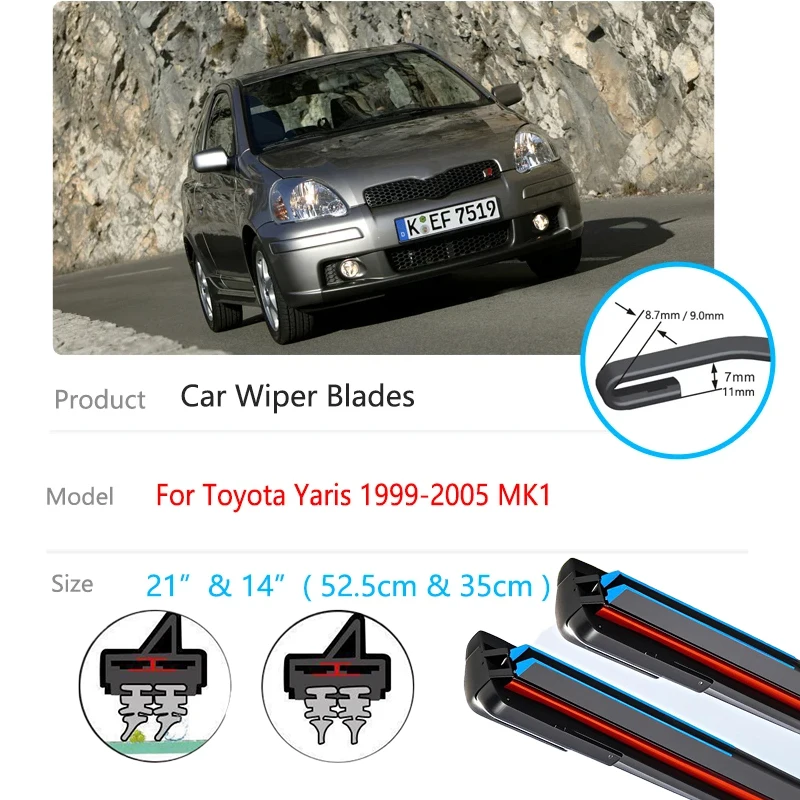 

Car Wiper Blades for Toyota Yaris 1999~2005 MK1 Front Window Windscreen Wipers Blades Car Accessories 2000 2001 2002 2003 2004