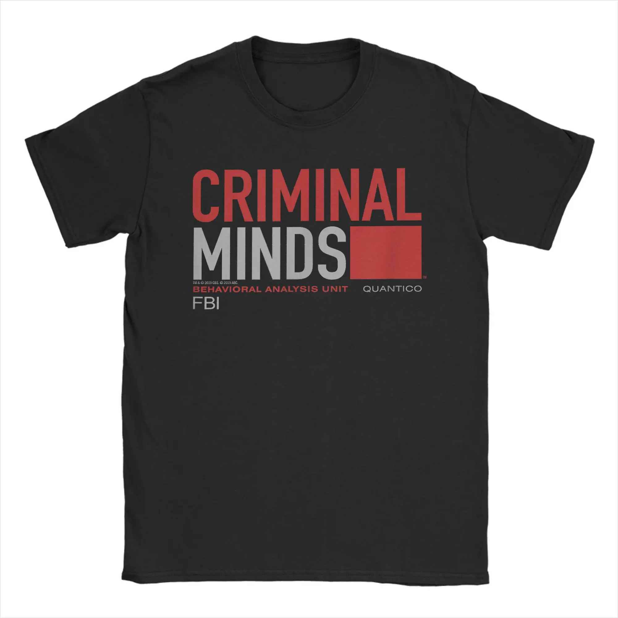 Men's Criminal Minds BAU Quantico T Shirt TV Show Pure Cotton merch Novelty Short Sleeve Round Collar Tees Adult T-Shirts