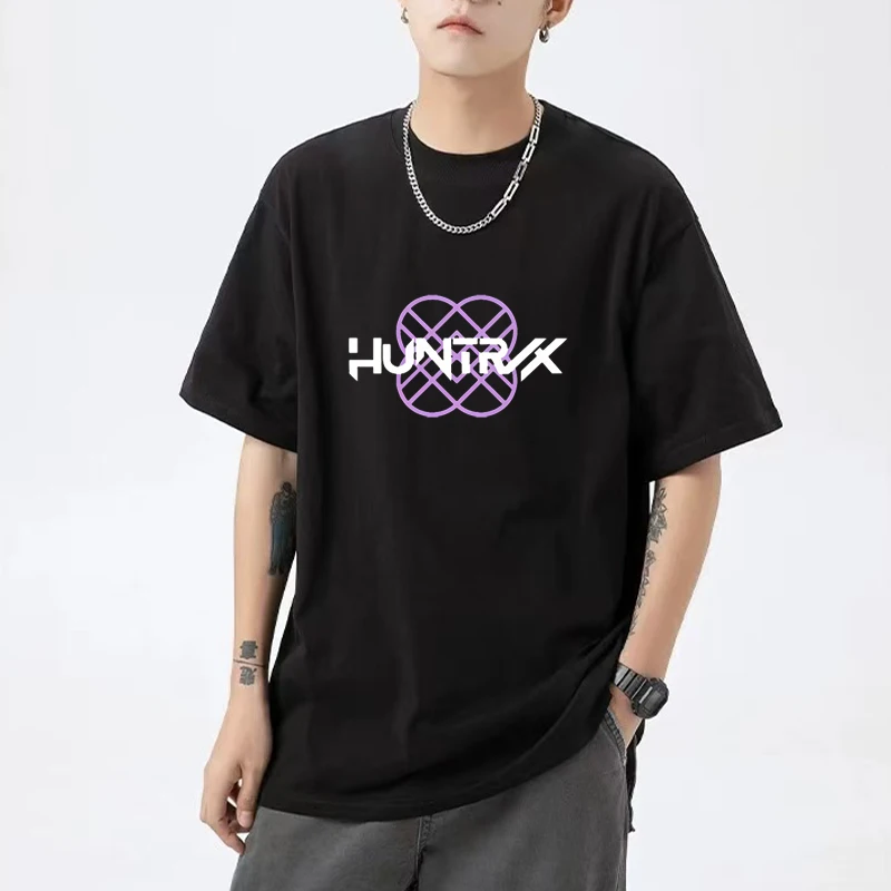 

2025 Movie KPop Demon Hunters printed short sleeve T-shirts Women Men Summer Cotton Casual Loose T Shirt plus size tops Unisex