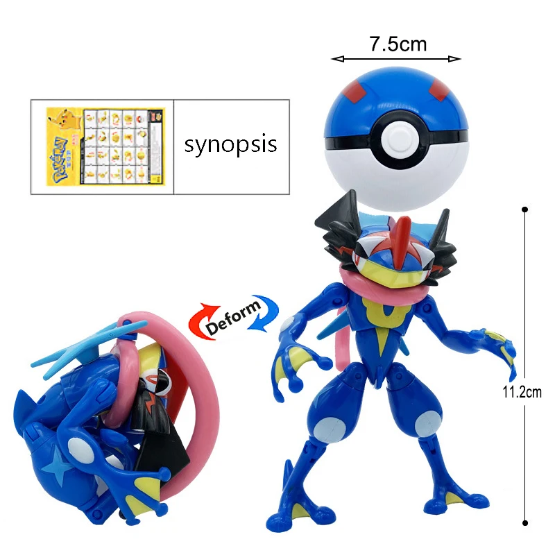 18 أنماط البوكيمون أنيمي تشوه أرقام بيكاتشو Eevee Mewtwo Greninja Pokeball الشكل الحيوانات الأليفة عمل نموذج لعب الاطفال الهدايا اللعب