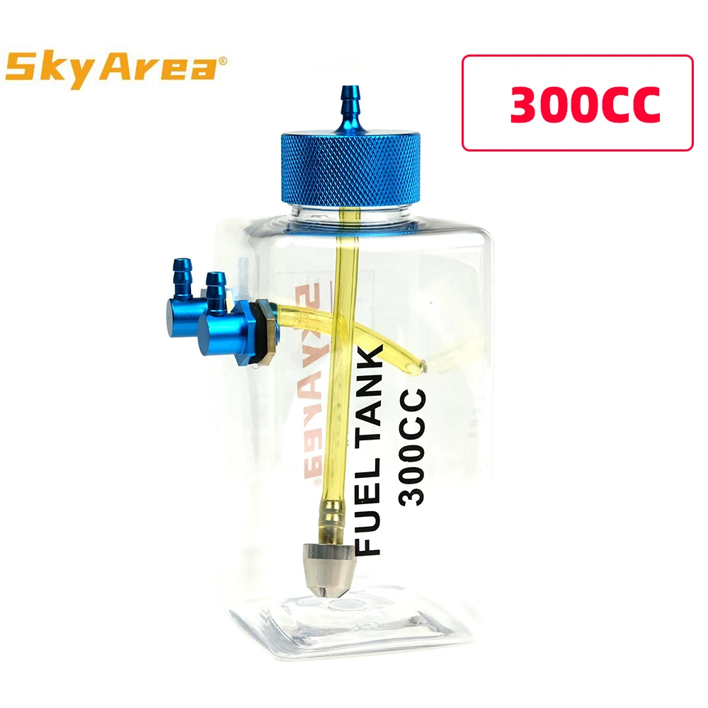 1Pc Rc Model Brandstoftank Benzine Transparant Plastic Fles 300/400/500/600 Ml/Cc Cnc Aluminium Legering Voor Gas En Nitro Auto Vliegtuig