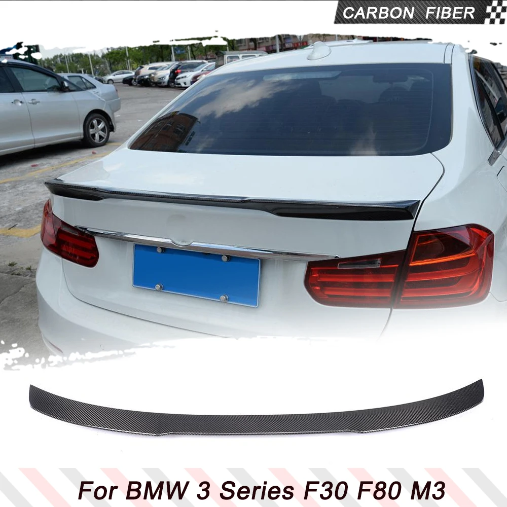 

Carbon Fiber Trunk Spoiler Fits for BMW 3 Series F30 2012-2019 F80 M3 320i 325i 335i 2014-2018 Rear Boot Lid Highkick Wing Lip