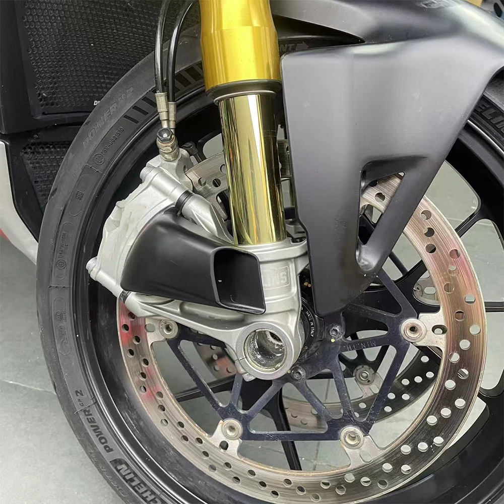 For DUCATI PANIGALE V4 V2 V4S V4R Streetfighter V4 V4S ABS Black Motorcycle Front Brake Air Duct Caliper Radiator Cover