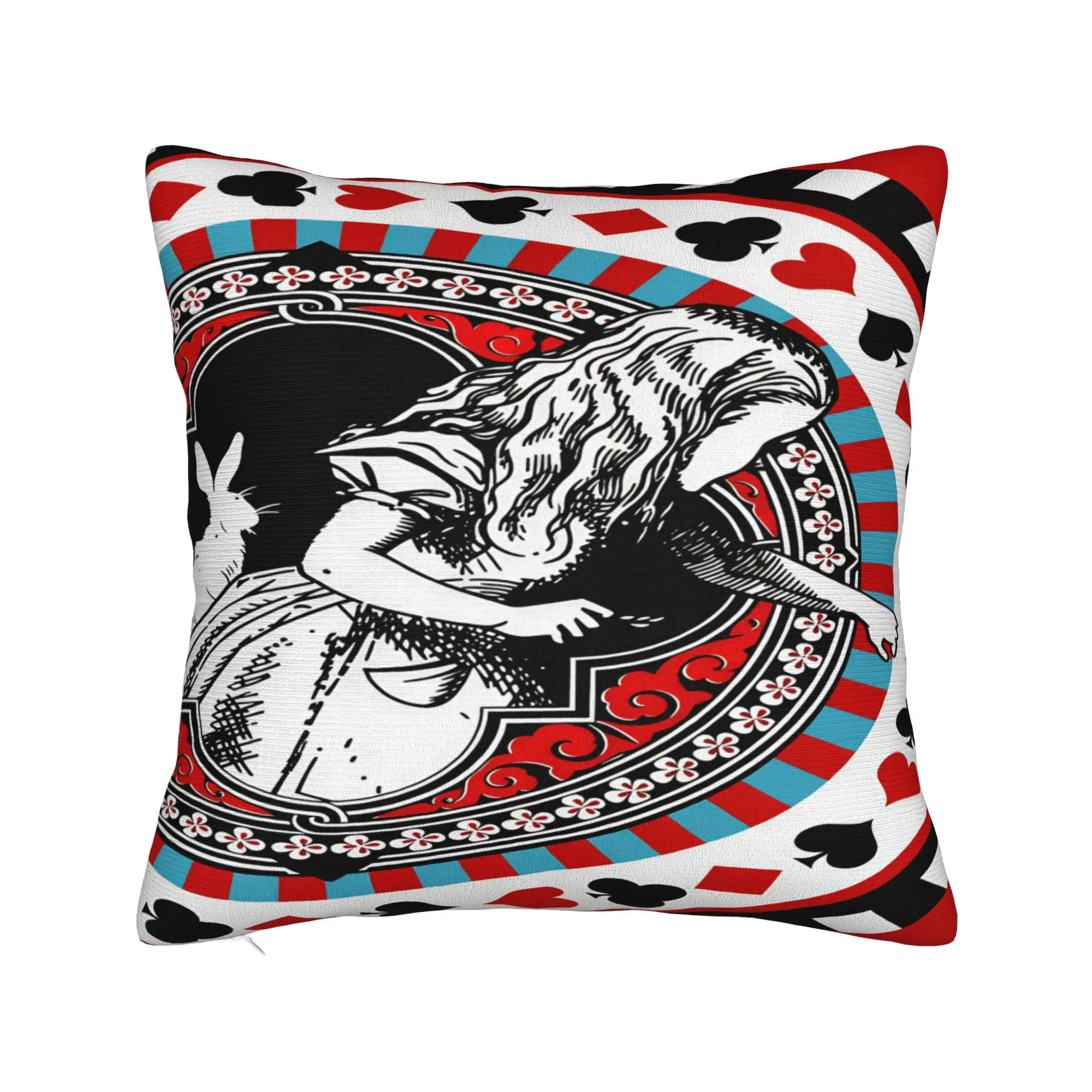 Alice Cheshire Cat  Pillow Cover  Graphic Cushion Cover Vintage Pillow Case For Office Car Home Decor