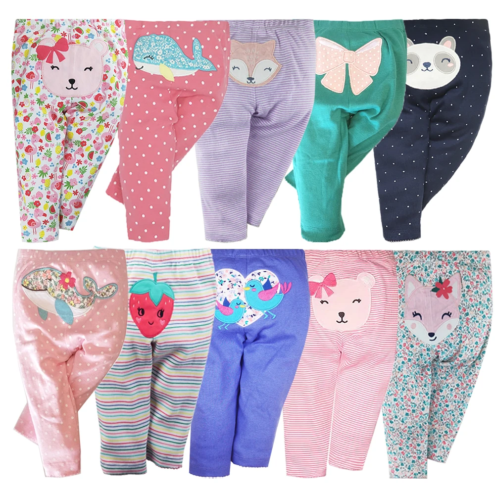 3PCS/LOT Newborn Baby Pants Cartoon four seasons Fashion 100% Cotton Print Girl Pants Baby Boy PP trousers Kids Pants