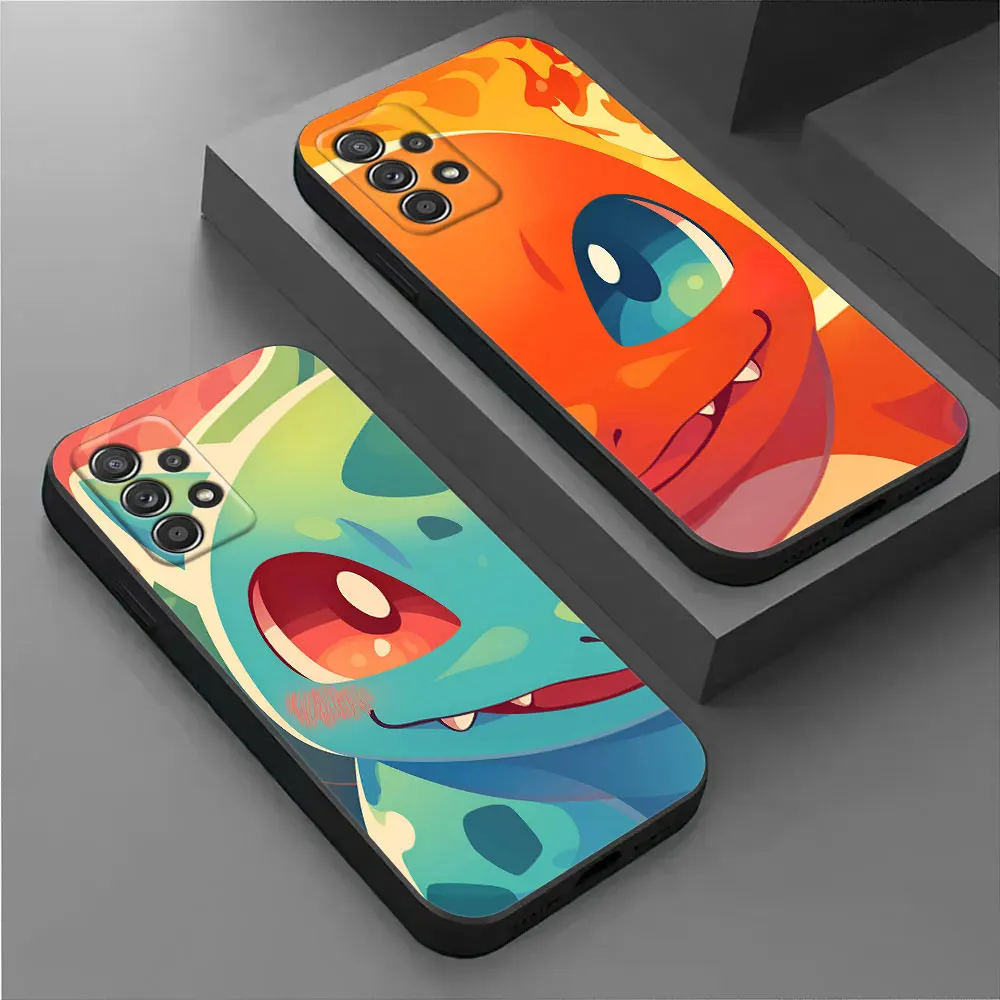 

Bulbasaur Charmander Face Phone Cover Galaxy A56 Case For Samsung A55 A36 A26 A35 A34 A54 A52 A71 A73 A72 A42 A31 A32 A33 Cases