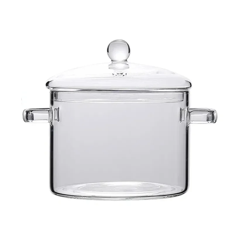Glass Saucepan Stove Pot for Kitchen Transparent Mini Soup Noodle Pot Bowl Cooker Stovetop Cooking Tools Kitchen Accessories