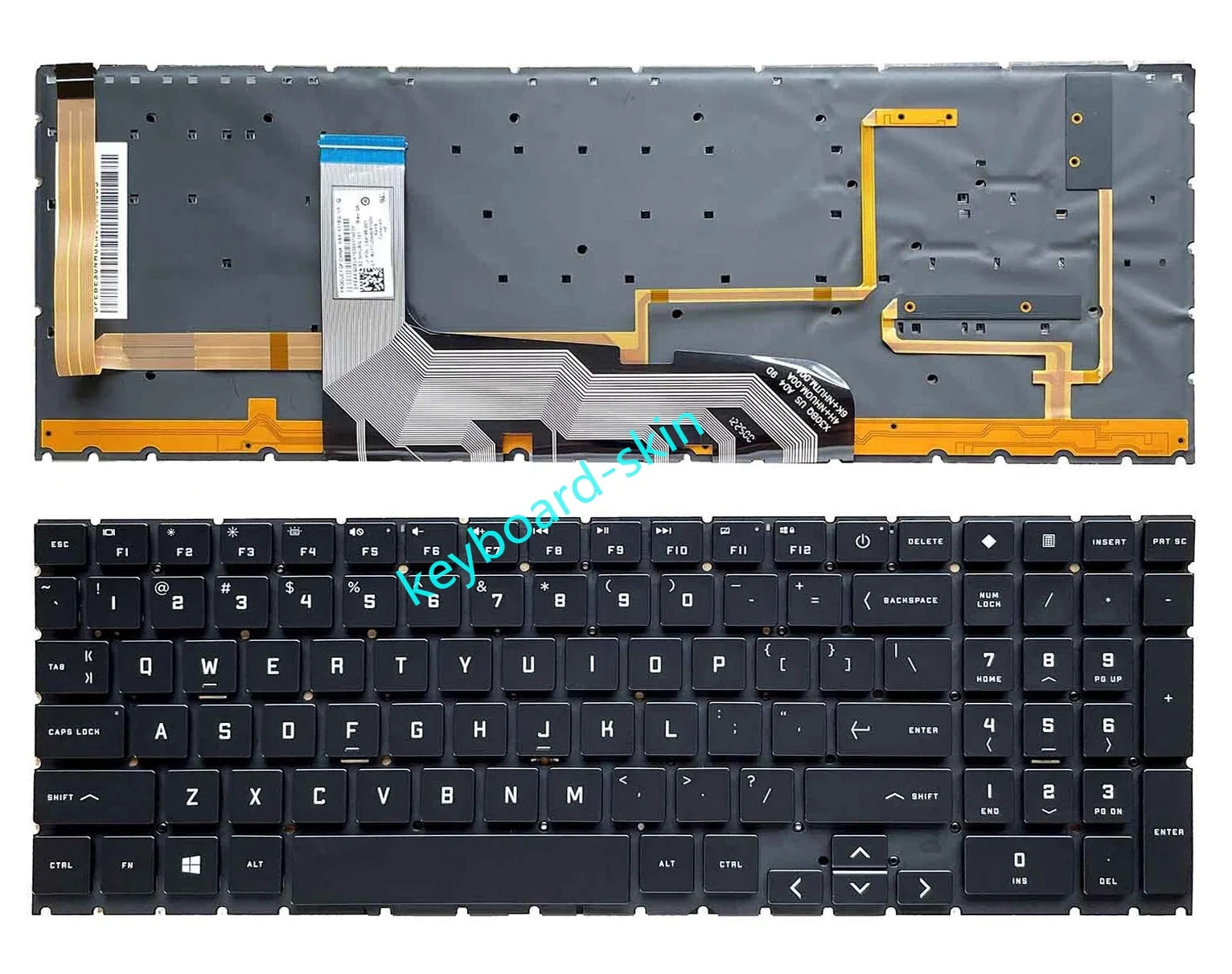 New US RGB Colorful Backlit Keyboard For HP Omen 15-EK*** 15-EN*** 16-B*** TPN-Q236 TPN-Q265 TPN-Q238 TPN-Q267 version 1