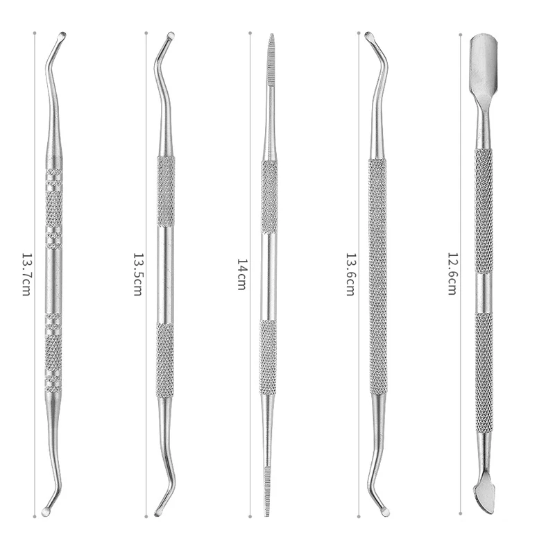 4/6/7 قطعة المهنية الفولاذ المقاوم للصدأ باديكير عدة المزدوج رئيس الكالس مزيل/جهاز انتهازي للبشرة للمنزل سبا وصالون استخدام العناية بالقدم
