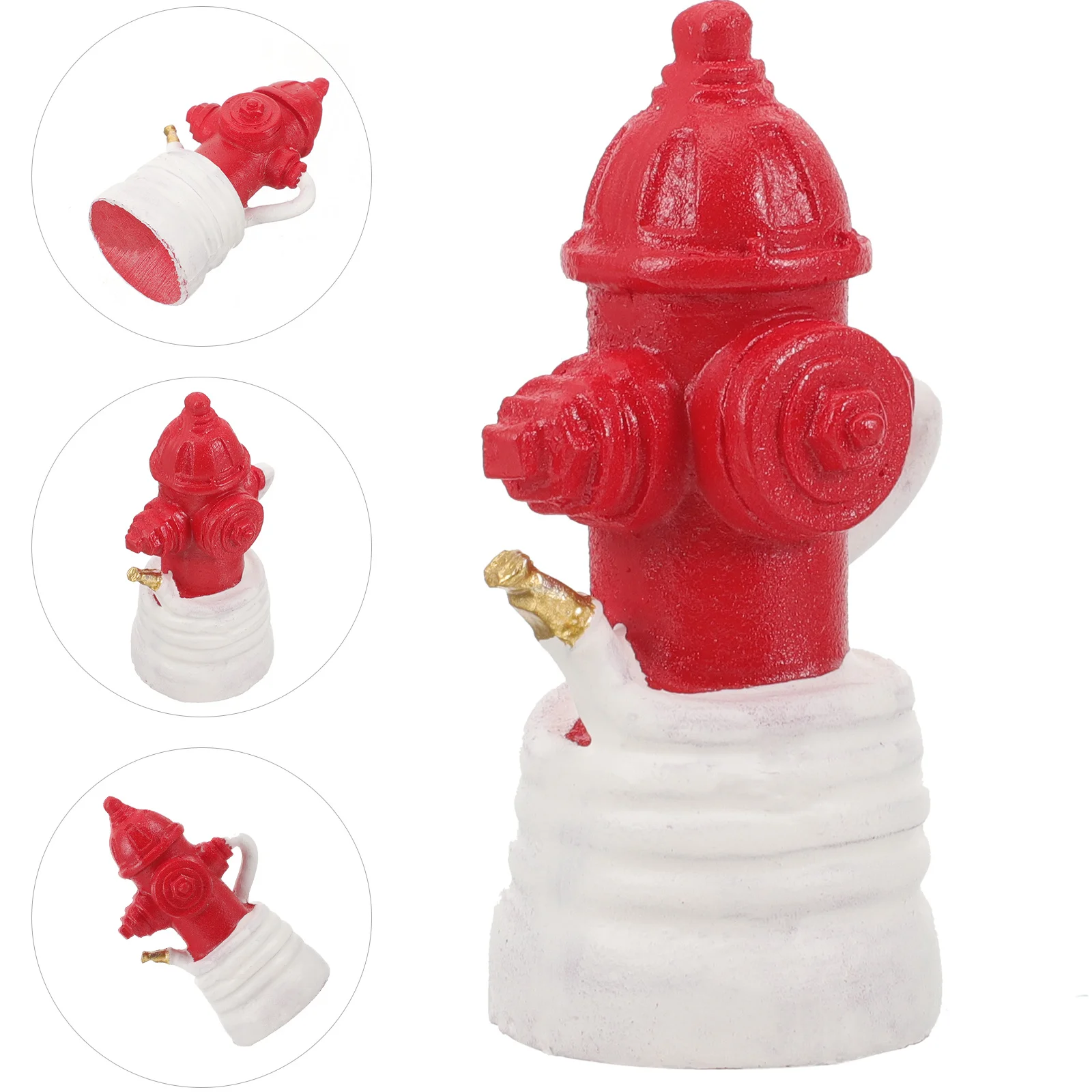 

Mini Fire Hydrant Statue Resin Garden Decor Sand Table Layout Prop Small Fire Hydrant Ornament Gnome Houses for Gardens Outdoor