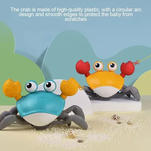 Imagen 2 del producto Juguete para gatear de pulpo y cangrejo de Escape por inducción para niños pequeños, mascota Musical electrónica para evitar obstáculos, juguetes interactivos para fiestas para bebés