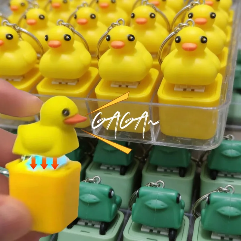 1/2pcs Quacky Duck Keyboard Fidget Toys Keychain Keyboard Toys Finger Button Clicker Sensory Toys Stress Relief Gifts Keyring