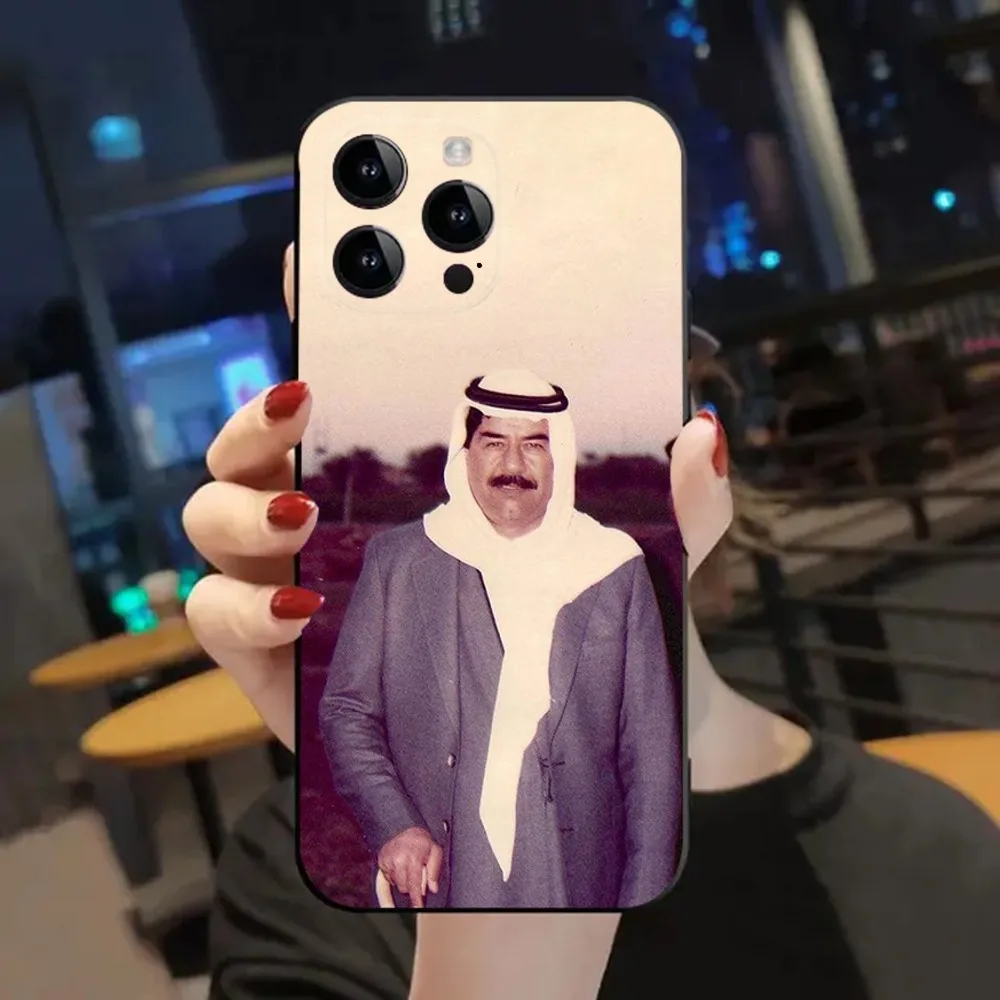 S-Saddam Hussein Iraq Arabic  Phone Case For Apple iPhone 15,14,13,12,11,XS,XR,X,8,7,Pro,Max,Plus,mini Silicone Black Cover