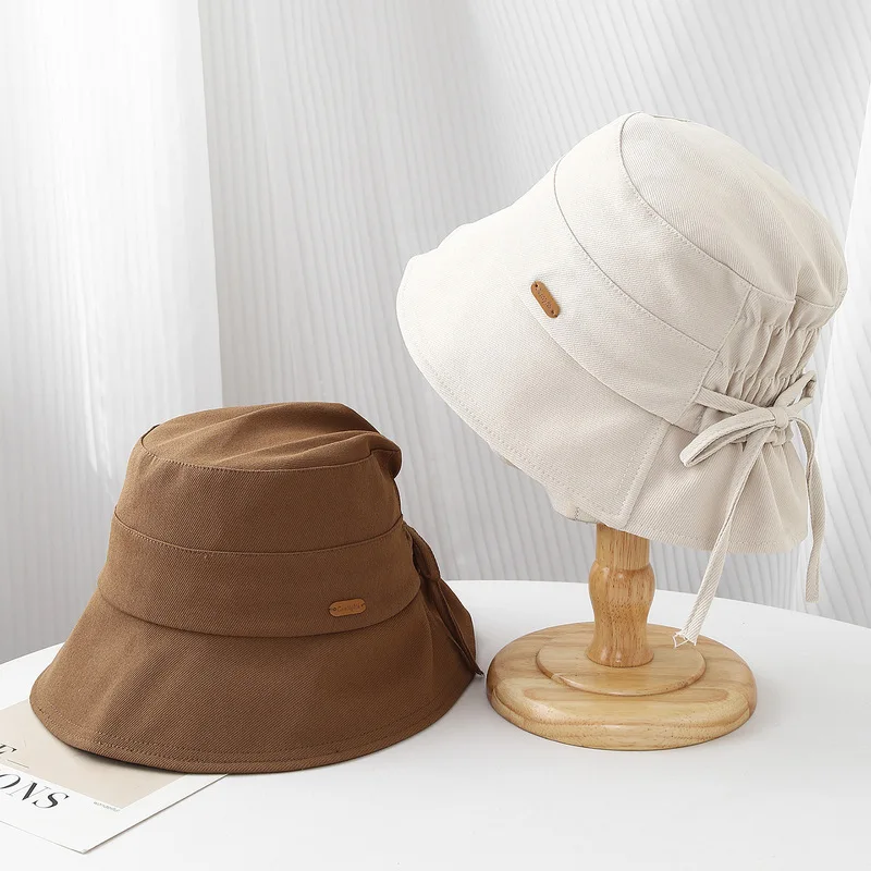 Fisherman Hat Women, Spring And Autumn, Stylish Age-Reducing Bucket Hat With Elastic Band, Versatile Face-Slimming
