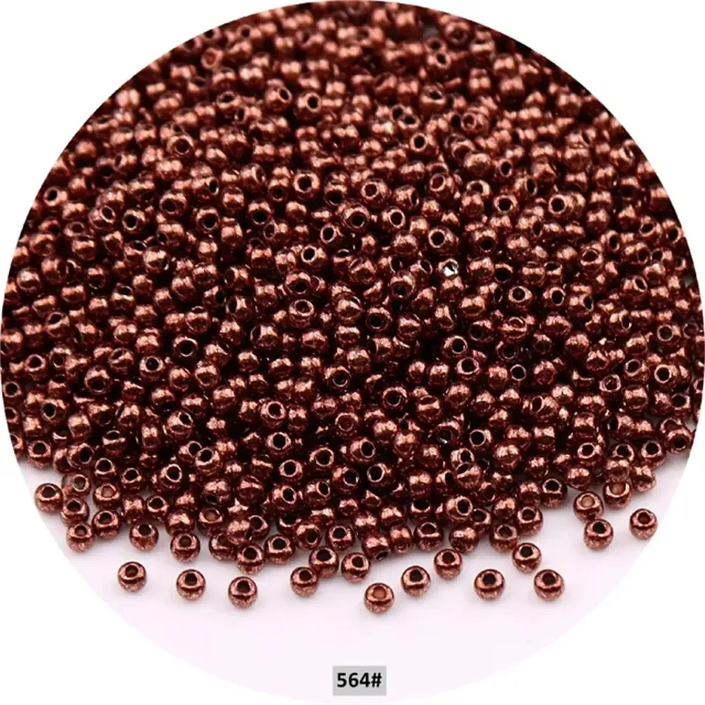 11/0 Japan Metallic Farben Glas Rocailles 2mm Uniform Bronze Überzogene Runde Spacer Glas Perlen Für DIY Charme Handwerk schmuck Machen – Detail 24