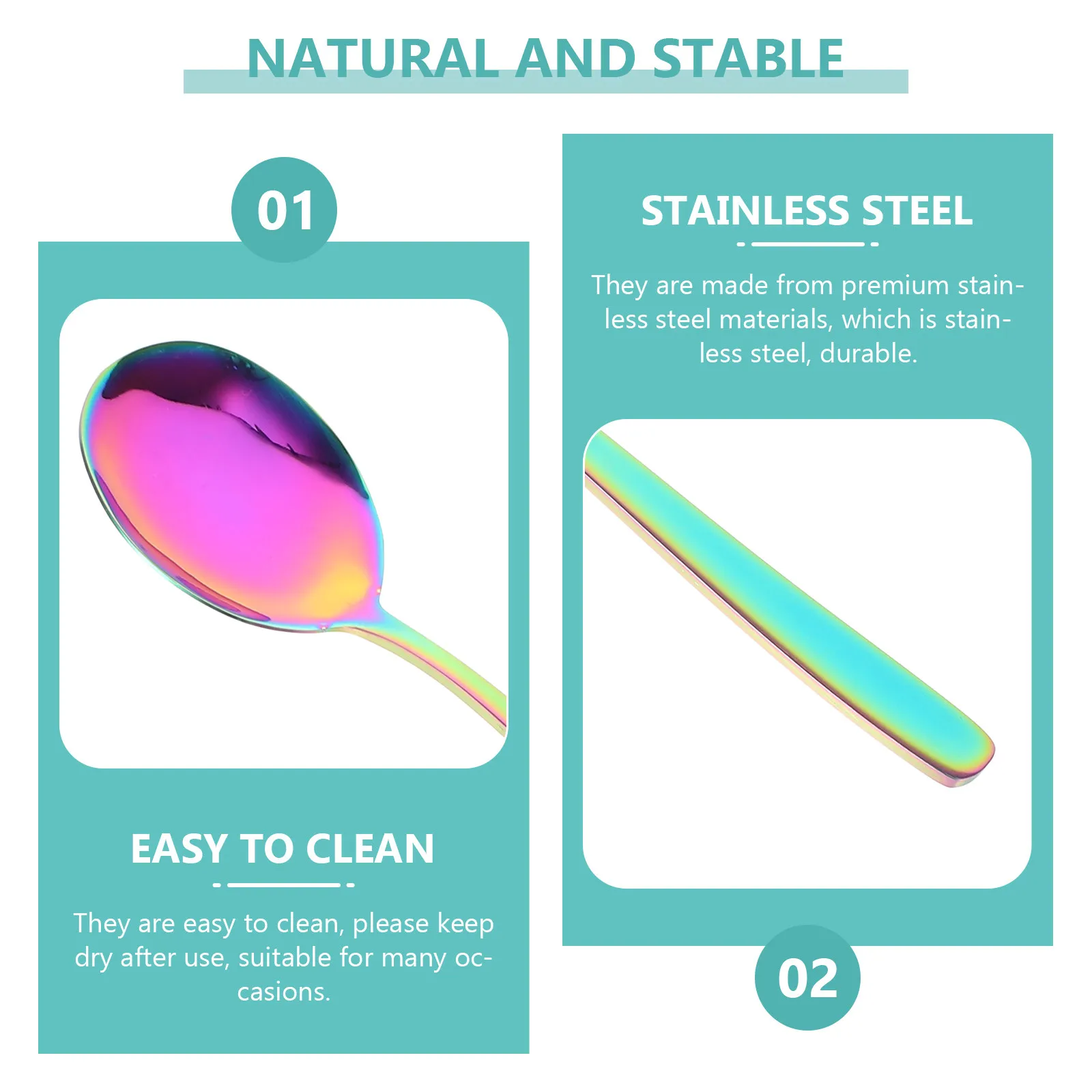 1Set Premium Stainless Steel Cutlery Set Fork Spoon Chopstick Kit Smooth Polished Modern Flatware for Home Dining Party Wedding view 3