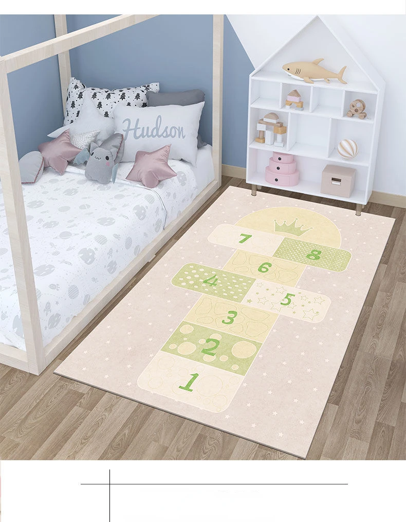 Cute Cartoon Children Play Carpet Living Room Decoration Carpets Home Bedroom Bedside Rug Large Area Mat Non-slip Washable Rugs