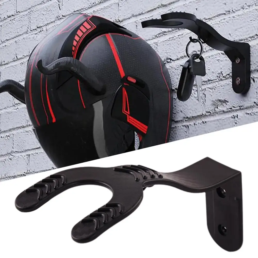 Gancio per equipaggiamento per la testa del motociclo Supporto per casco per moto Gancio per casco Montaggio a parete Supporto per gancio per cappello da bicicletta per calcio per cappelli da parete R V4C8