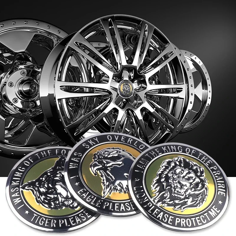 High quality 4PCS 56MM Animal Lion Tiger Eagle LOGO Car Wheel Center Hub Caps Stickers For Toyota Subaru Mazda Ford SKODA KIA