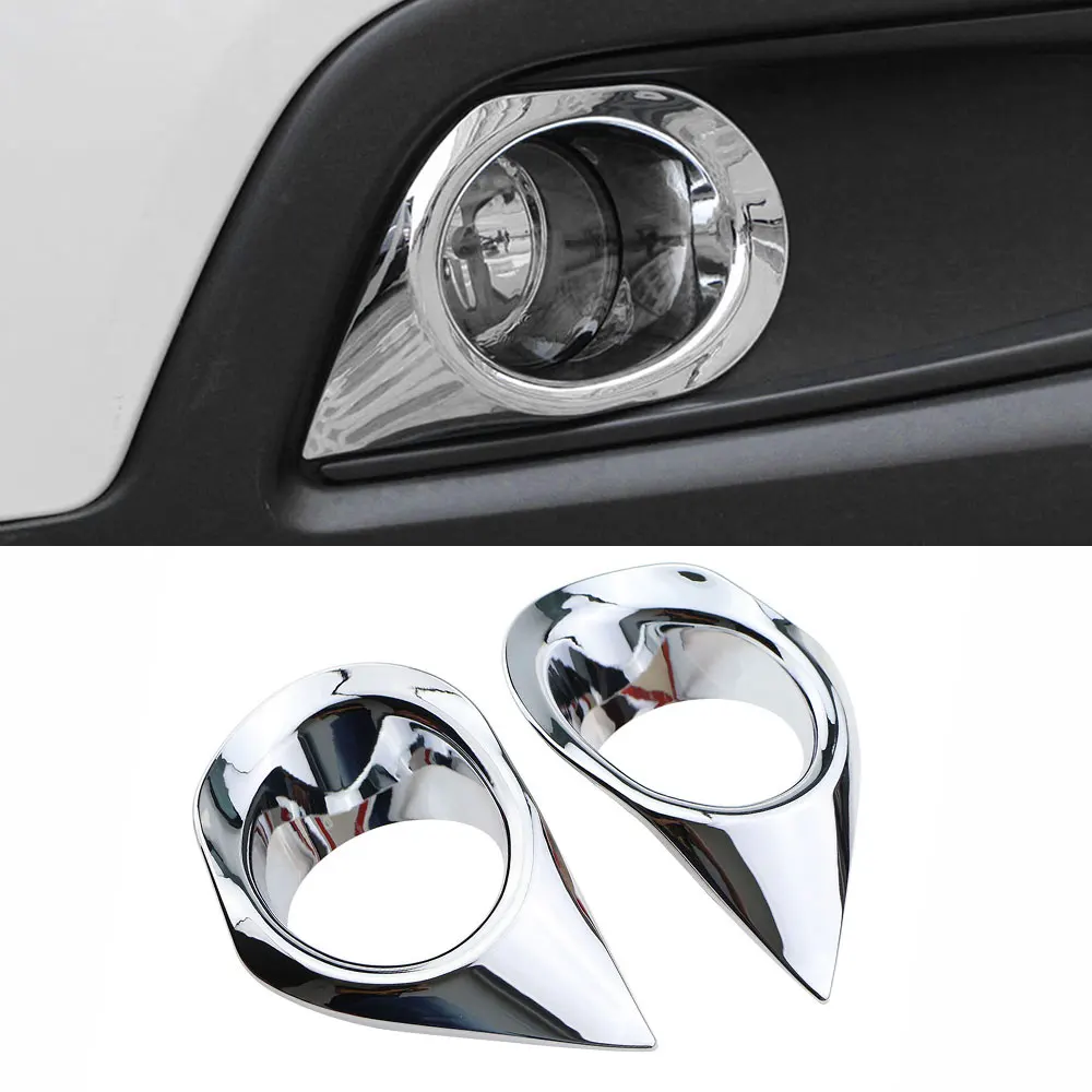 For Peugeot 2008 2014 2015 2016 2017 2018 Front Fog Light Sticker Cover 2Pcs Fog Lamp Decorative Trim Styling Accessories