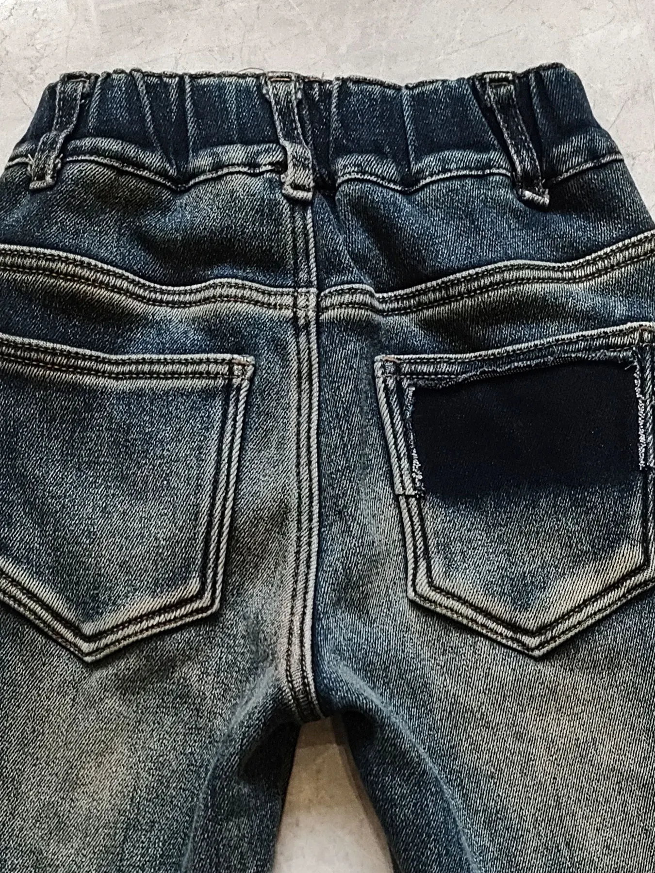 51561 winter warm 3-11 years Loose Kids Girls\' Jeans soft denim and fleece Girls Pants