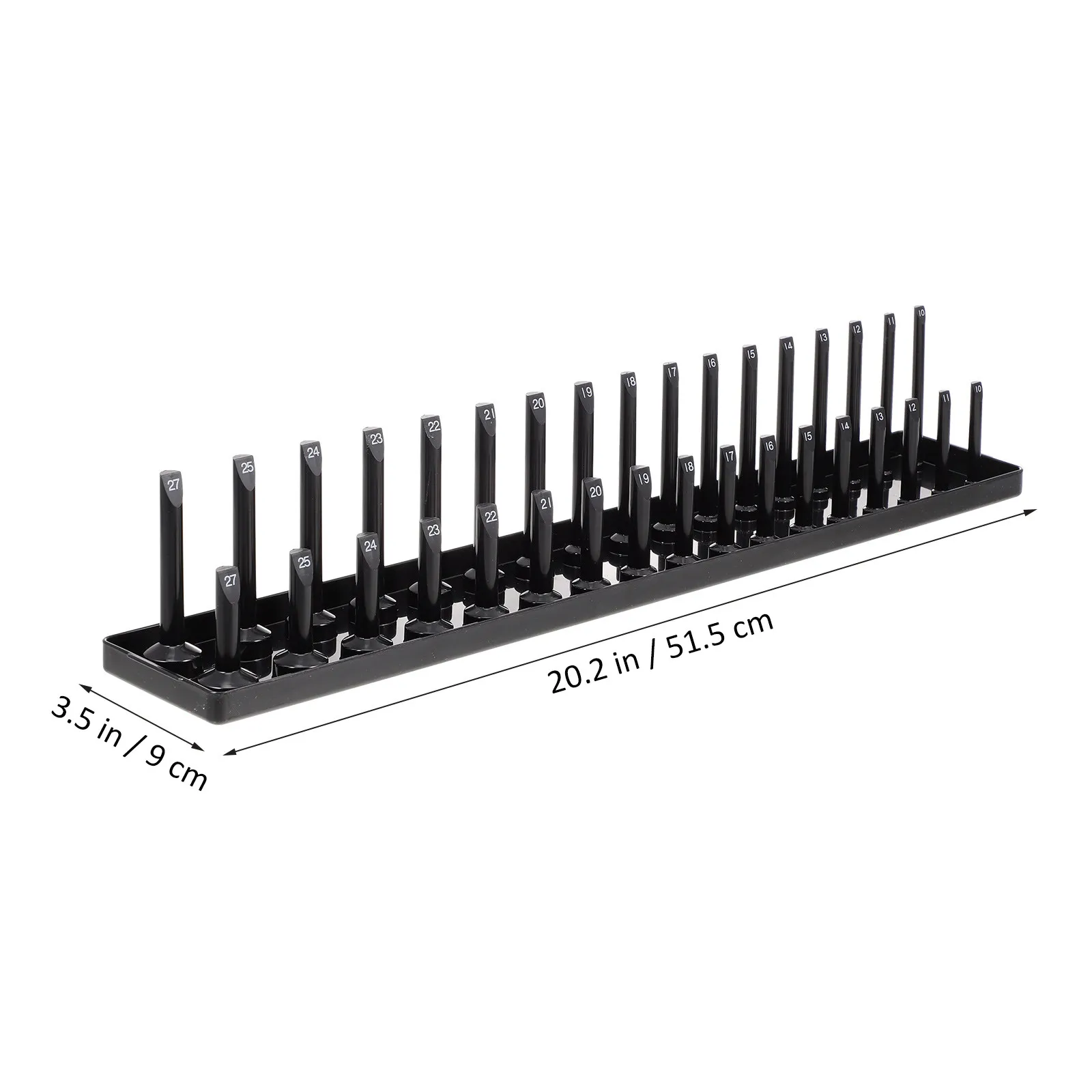 6pcs 1/4-Inch 1/2-Inch 3/8-Inch Socket Organizer Holder Tool Box Storage Rack Durable Stable Design Mechanics Socket Organizers