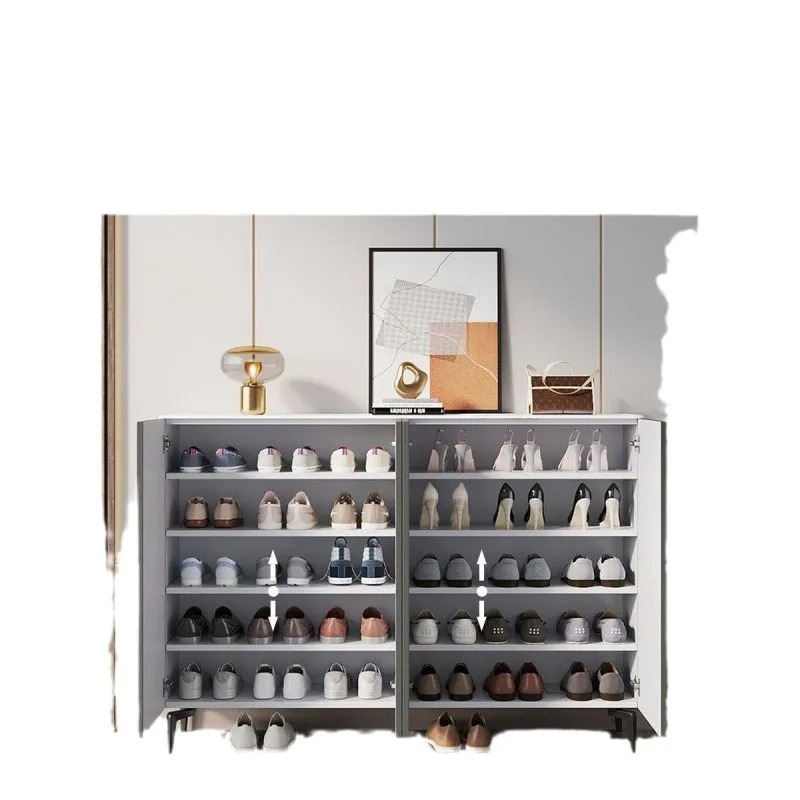 Home light luxury shoe cabinet entry fashion minimalist door shoe cabinet entry French cream style shoe cabinet