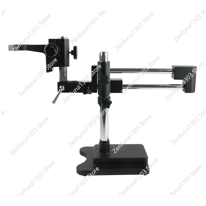 Double Boom Stand Dual Arms Industrial Zoom Trinocular Stereo Microscope Bracket 76mm Holder Microscopio Accessories