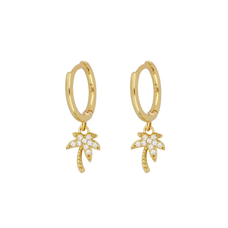 ISUEVA Gold Plated Dangel Earrings for Women Fashion Exquisite Zircon Ear Cuff Women's Stud Earrings 2023 Jewelry Set Wholesale